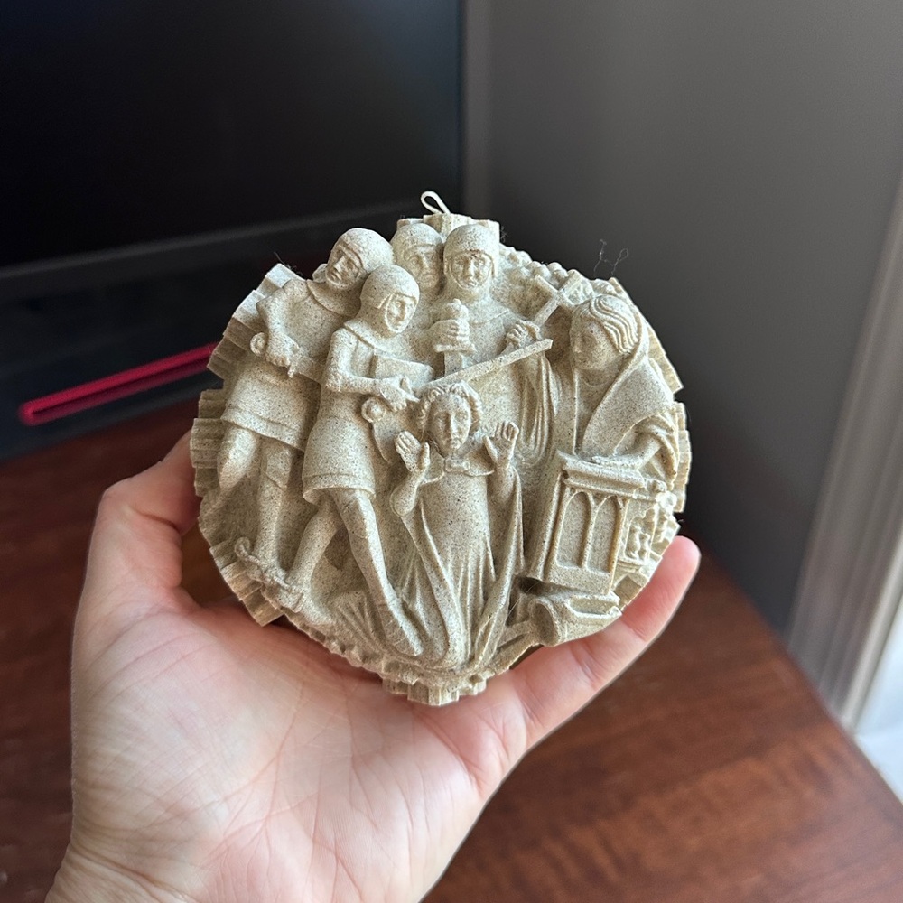 Vintage Medieval Roof Boss Canterbury Cathedral Stone Replica Wall Hanging